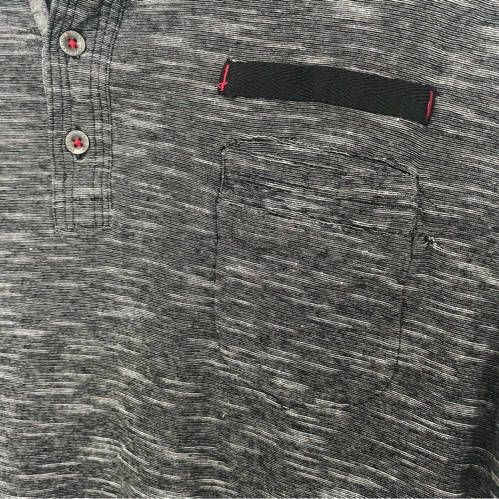 Paper Denim & Cloth Heathered Gray Short-Sleeve Henley Pocket Tee Men’s Size L - Picture 7 of 10